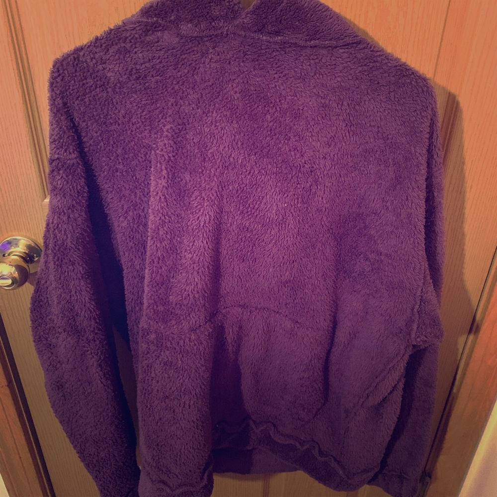 Fleece purple hoodie